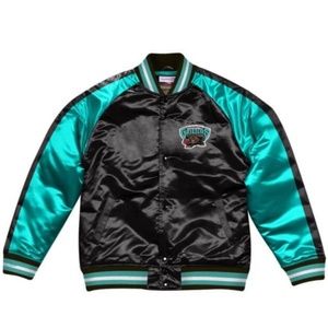 Mitchell & Ness Vancouver Grizzlies Button Up Satin Jacket